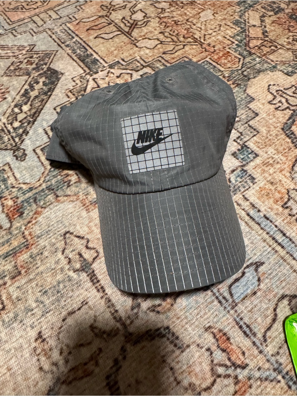 Nike Charcoal Pinstripe Logo Baseball Cap